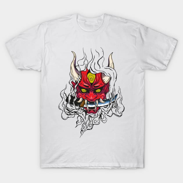 Akuma Katana evil Samurai T-Shirt by RedoneDesignART